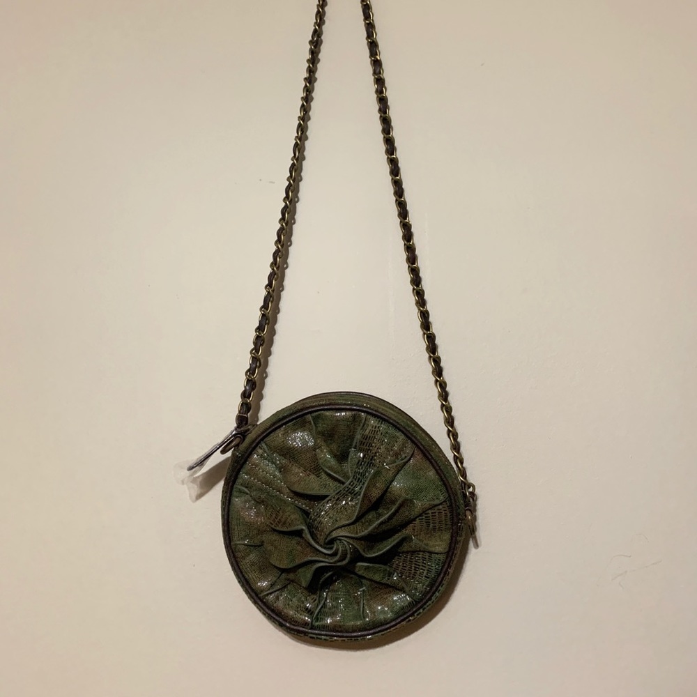 NWOT Round Brown Green Jessica Simpson Purse Bag